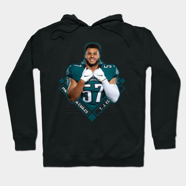 T. J. EDWARDS PHILADELPHIA EAGLES Hoodie by hackercyberattackactivity